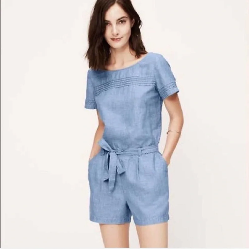 LOFT Romper, Cotton & Linen, New with Tag - Picture 1 of 8